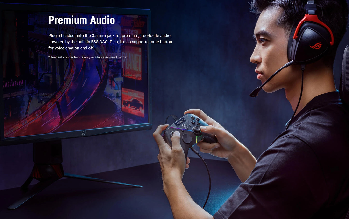 Asus Rog 2,4G inalámbrico Raikiri Pro Pc Gamepad controladores de juego Oled conectividad versátil adecuado para Xbox Series X Pc gamer