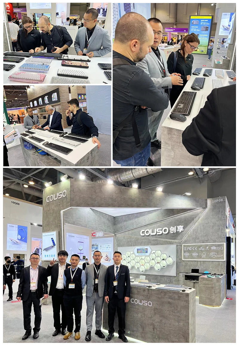 COUSO Venta al por mayor Teclado de jugador personalizado Teclado retroiluminado RGB Teclado mecánico ratón Juegos de ordenador Teclado y ratón Combos