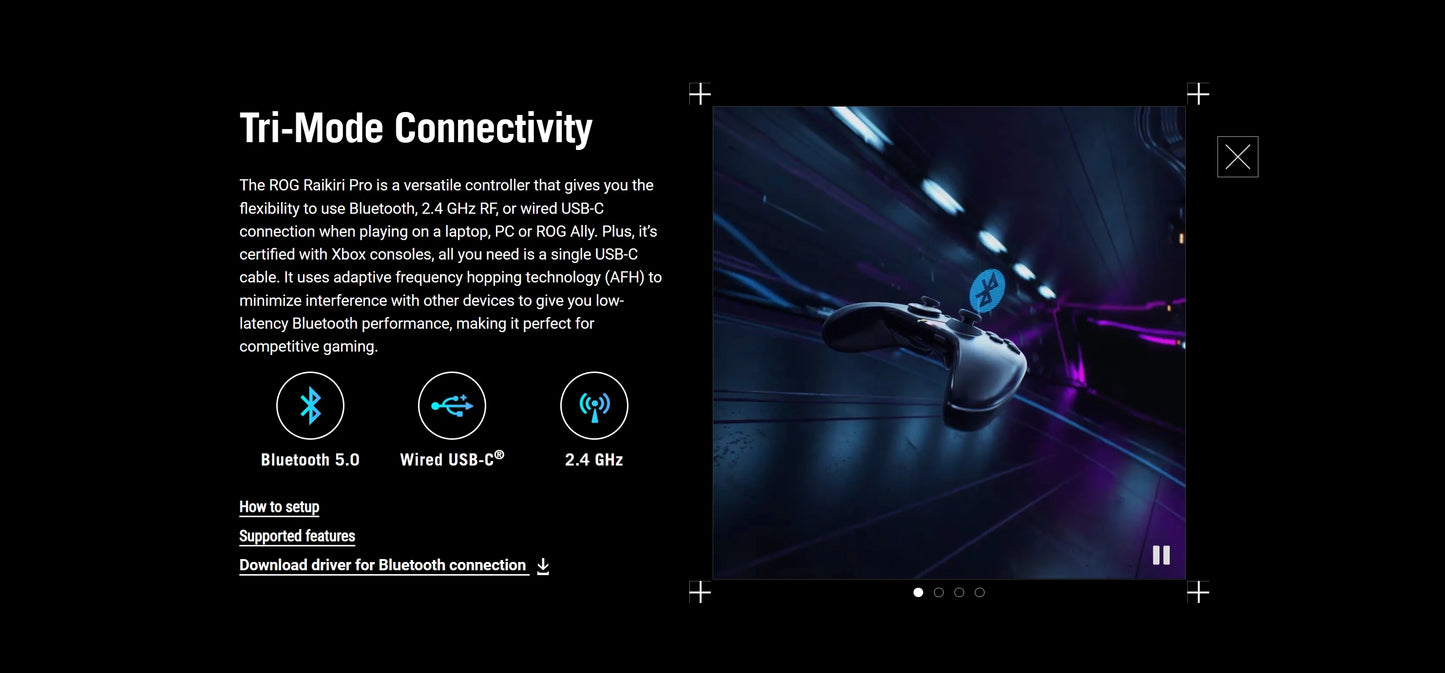 Asus Rog 2,4G inalámbrico Raikiri Pro Pc Gamepad controladores de juego Oled conectividad versátil adecuado para Xbox Series X Pc gamer