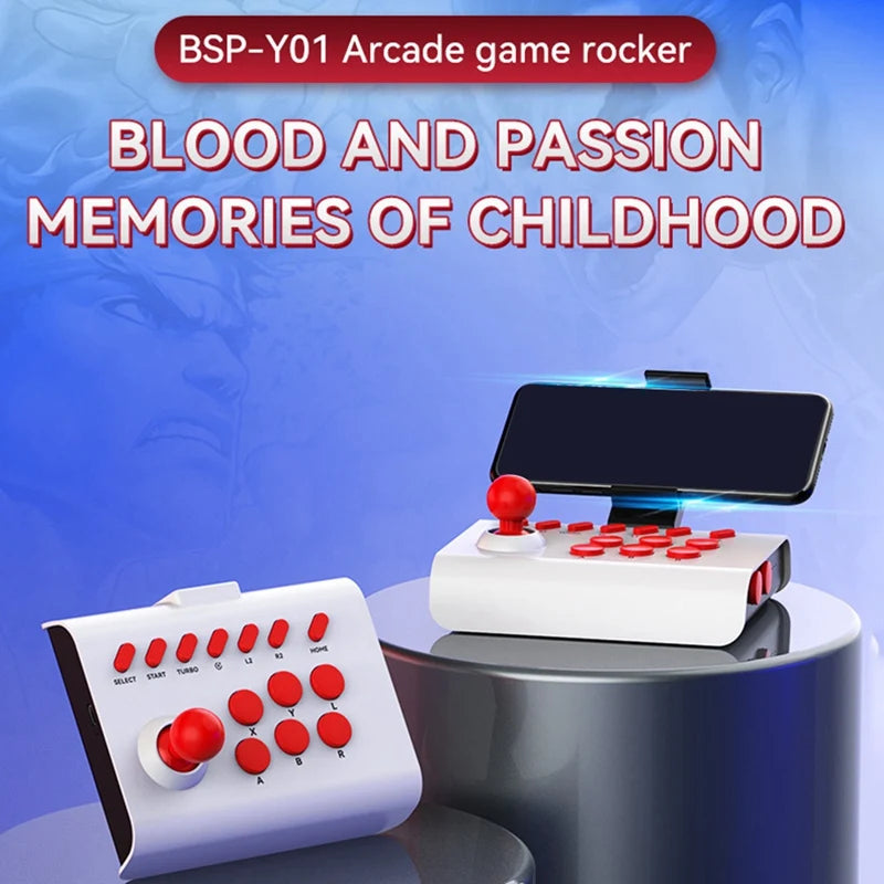 Controlador de palanca de juego inalámbrico con cable de 2,4G, consola Arcade, interruptor de palanca de juego de lucha basculante, accesorios para Ps4 y PS3-B