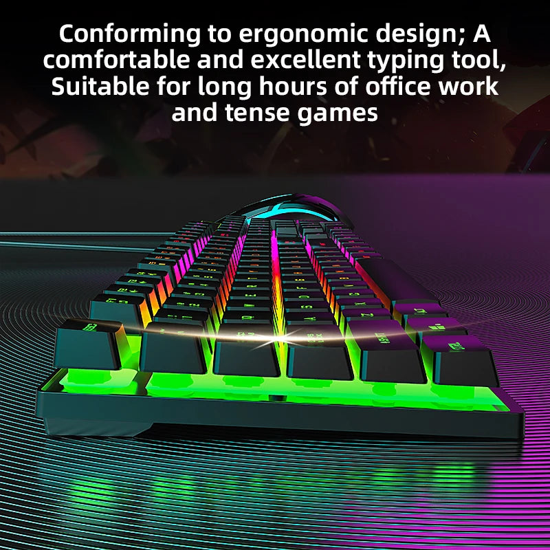 COUSO Venta al por mayor Teclado de jugador personalizado Teclado retroiluminado RGB Teclado mecánico ratón Juegos de ordenador Teclado y ratón Combos