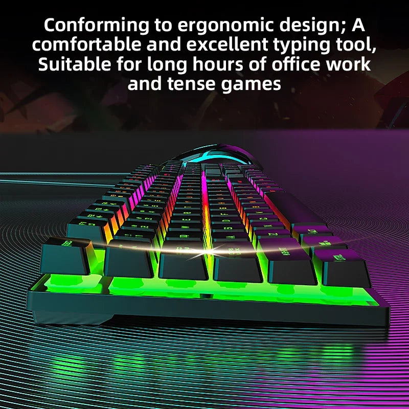 COUSO Venta al por mayor Teclado de jugador personalizado Teclado retroiluminado RGB Teclado mecánico ratón Juegos de ordenador Teclado y ratón Combos