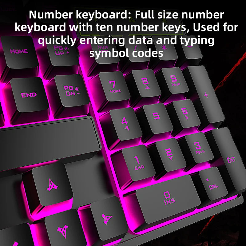 COUSO Venta al por mayor Teclado de jugador personalizado Teclado retroiluminado RGB Teclado mecánico ratón Juegos de ordenador Teclado y ratón Combos