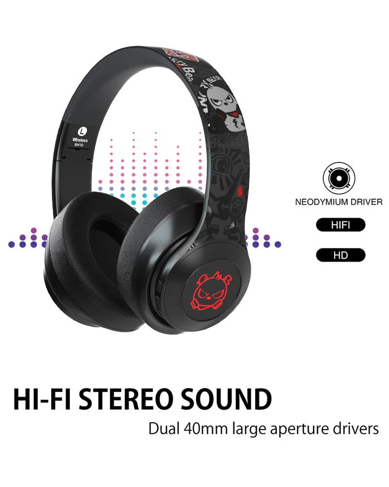 BH22 Over Ear Hifi Headset Wireless Earphone Earbuds Audifono Bluetooth Auriculares HIFI Headphone in Earphone & Headphone